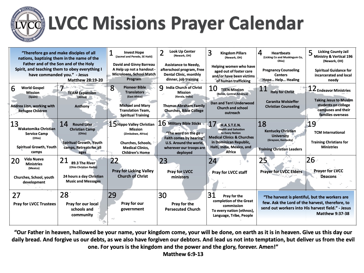 Our Missions Support Licking Valley Church of Christ